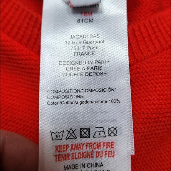 NWOT Jacadi Infant Scallop Cardigan Sweater - Picture 4 of 5